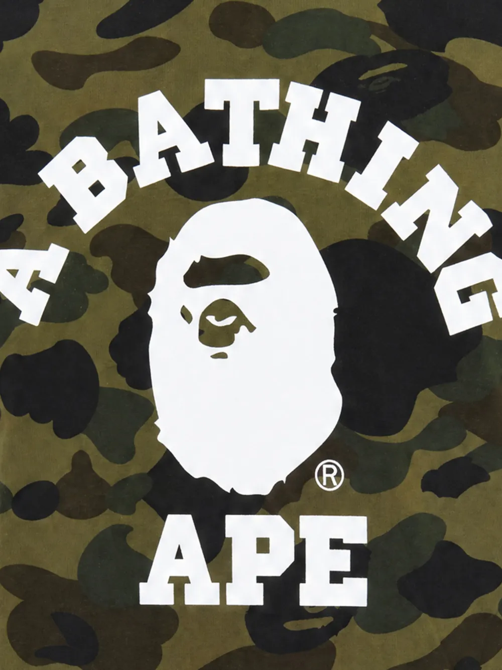 A BATHING APE 1st camo college T-shirt Groen