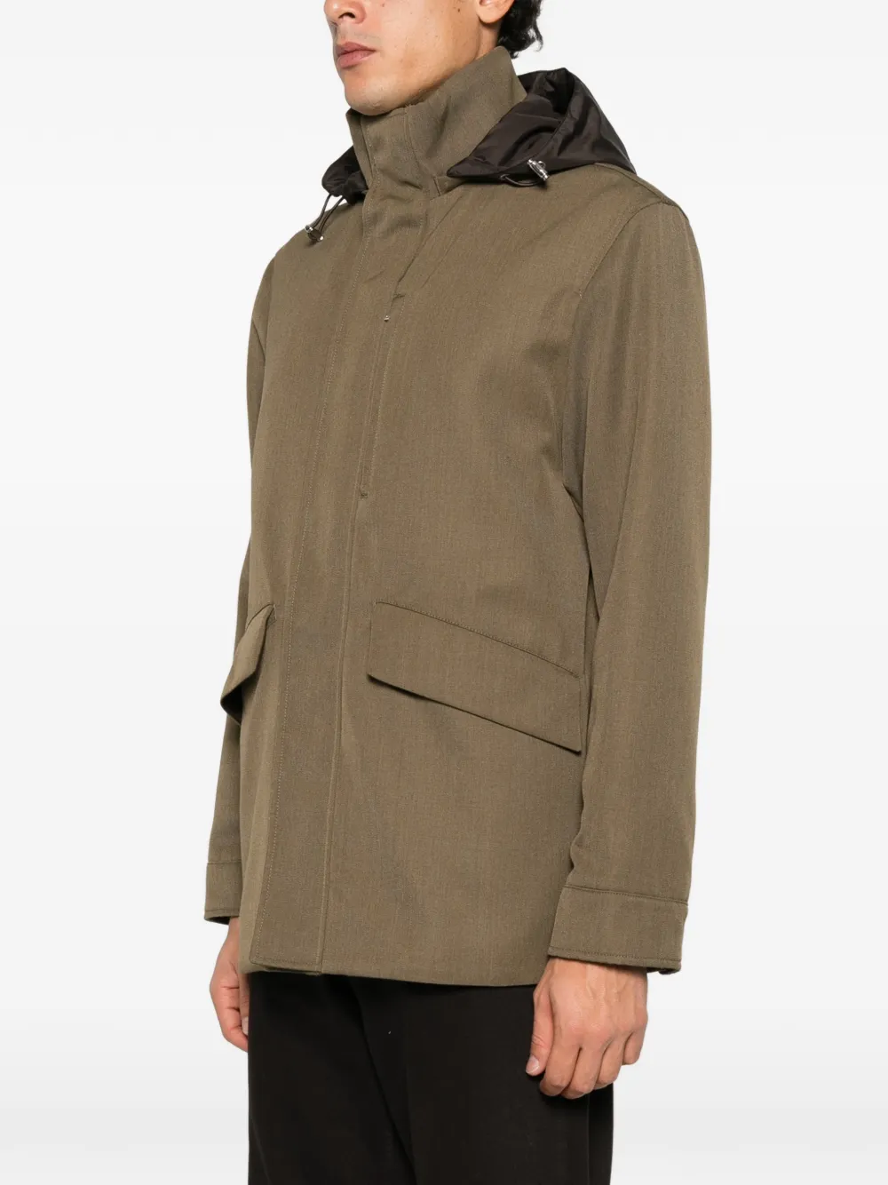 slowear Jas met capuchon Groen