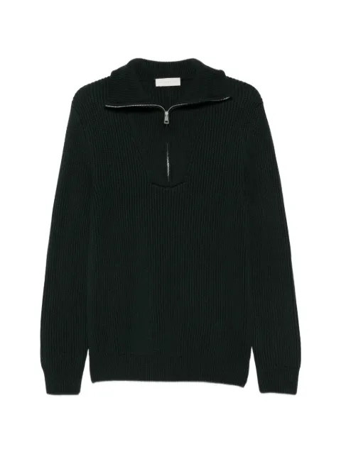 LUIGI GENTILE ribbed quarter-zip sweater