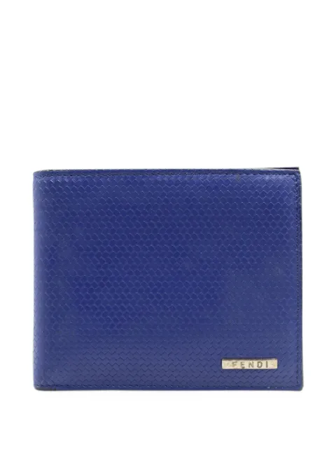 Fendi Pre-Owned textured logo-plaque wallet