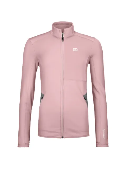 ORTOVOX fleece-back zip-up fitted jacket