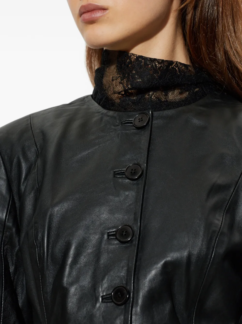 Gestuz Gzchaela leather jacket Zwart