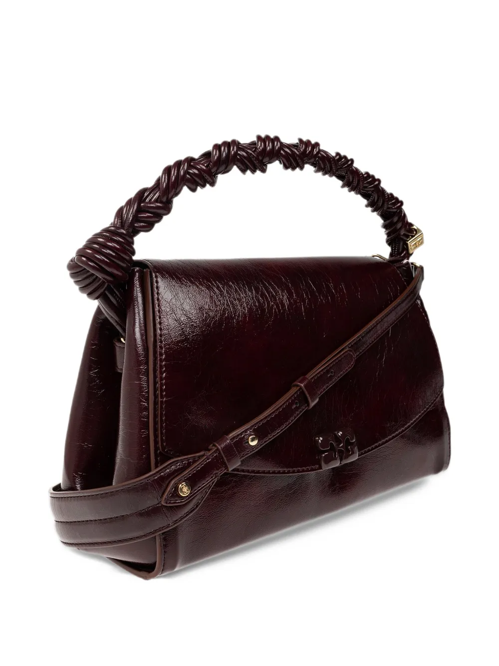 GANNI twisted-handle tote bag Rood