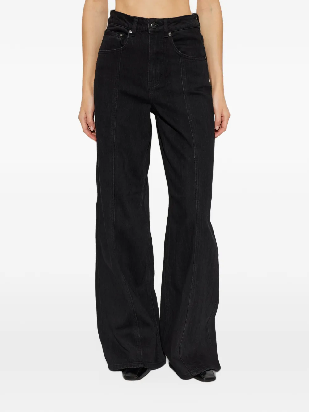 Gestuz Gznanetta wide-leg jeans Zwart