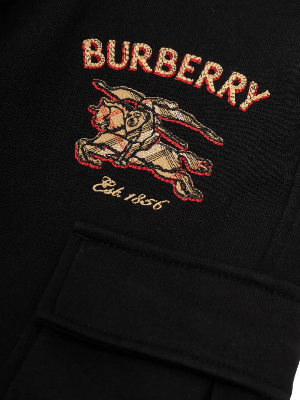 Burberry Kids logo-embroidered track pants Zwart