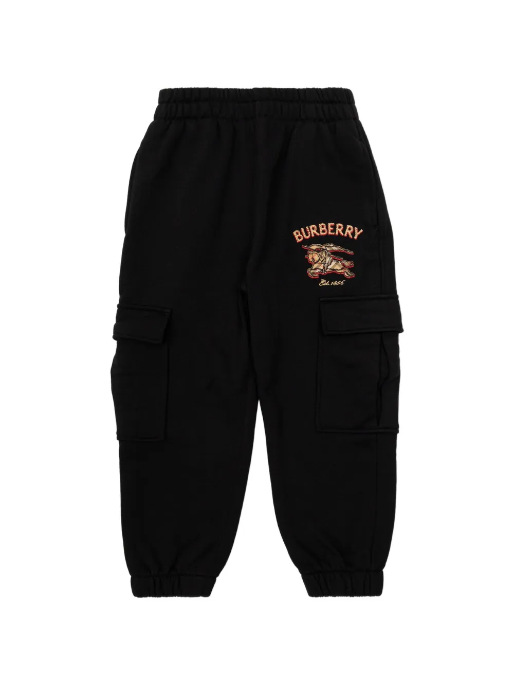 Burberry Kids logo-embroidered track pants Zwart