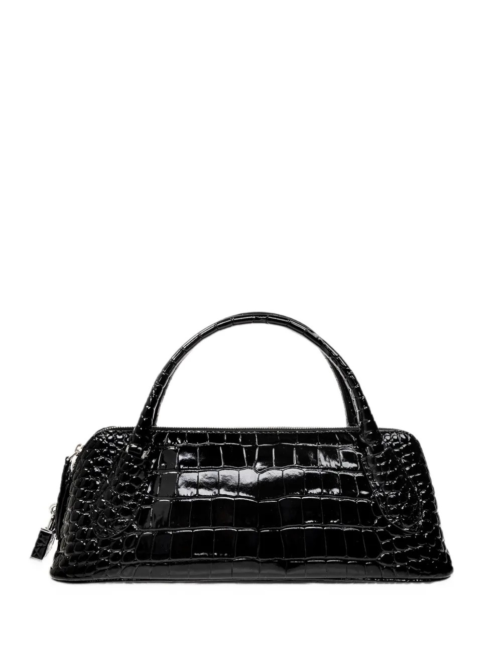 Tory Burch Lock croc-embossed top-handle bag - Nero