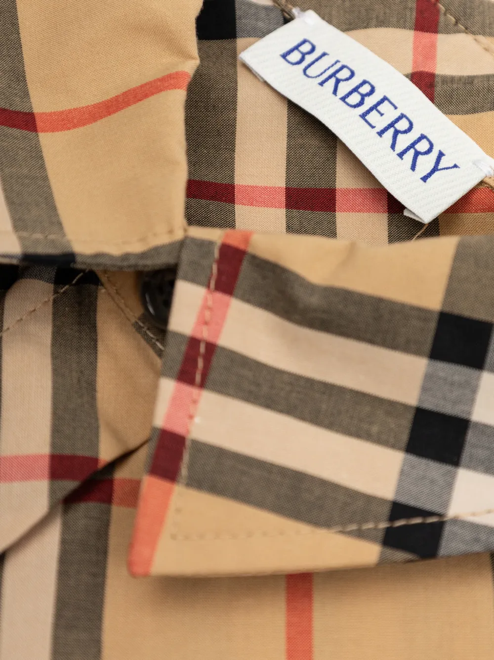 Burberry Kids Archive Check belted mini dress Beige