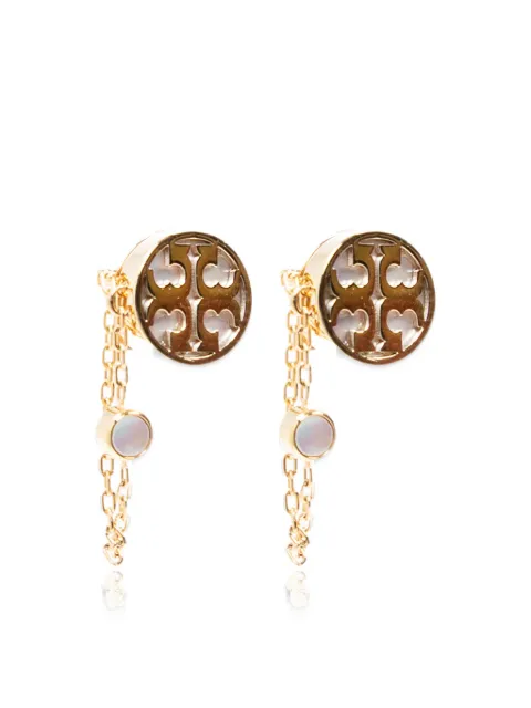 Tory Burch Icon mother-of-pearl chain earrings