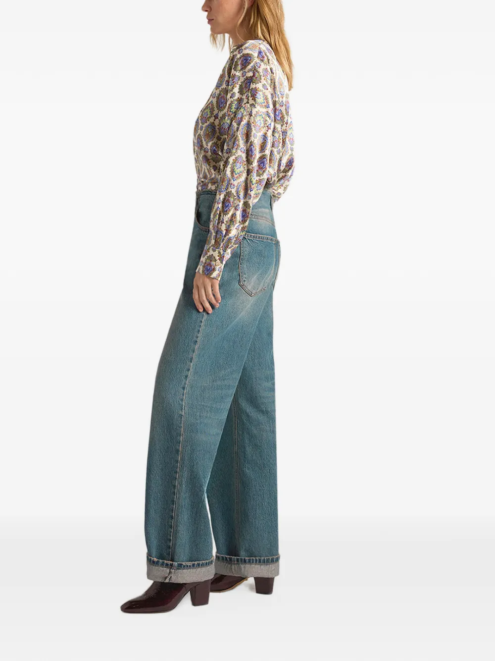 MOMONÌ Seior raw-cut jeans Blauw