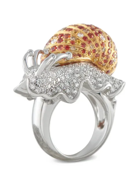 Boucheron Pre-Owned diamond and sapphire snail ring