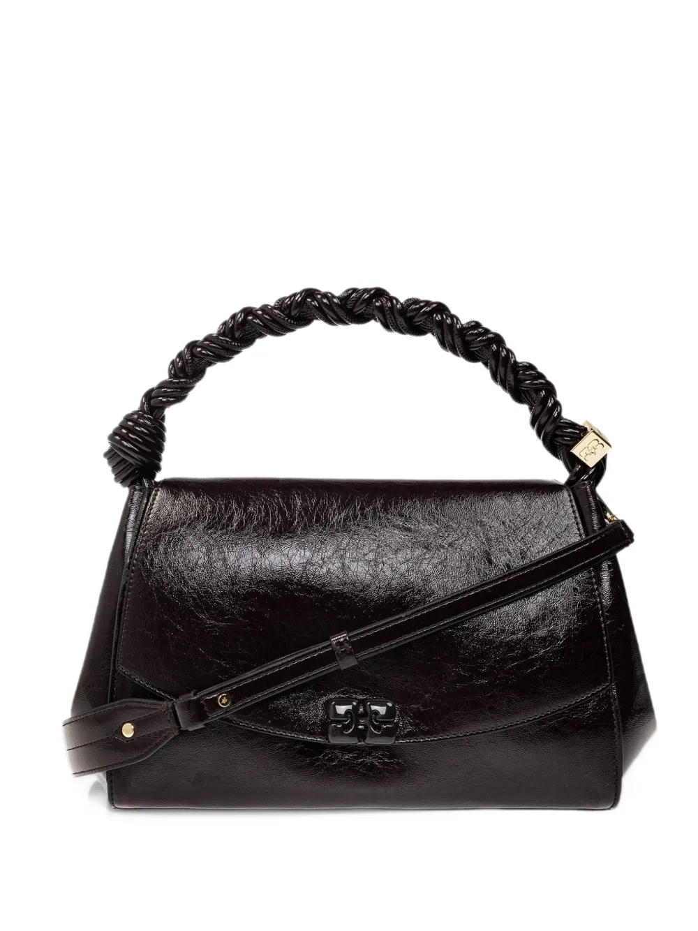 GANNI Very Bou bag in shine brown Bruin