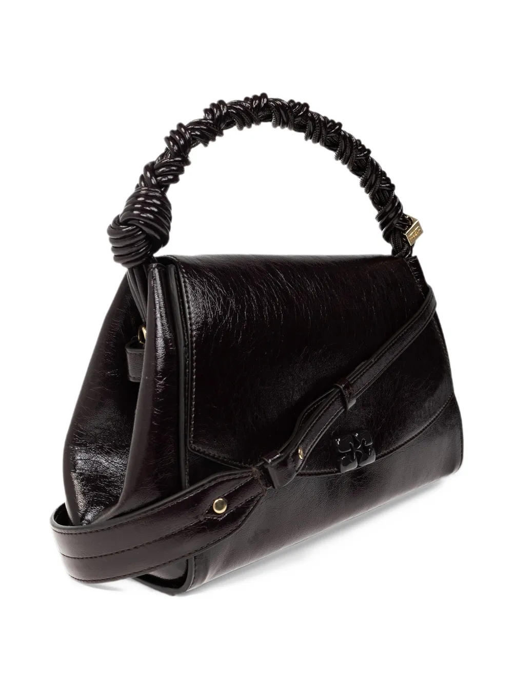 GANNI Very Bou bag in shine brown Bruin
