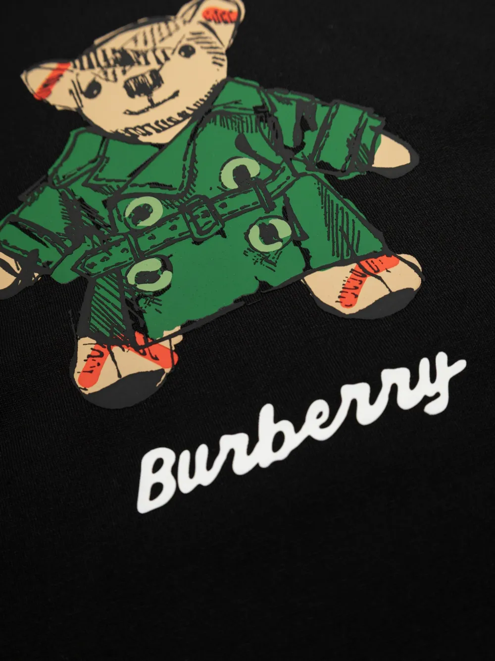 Burberry Kids Thomas Bear logo-print T-shirt Zwart