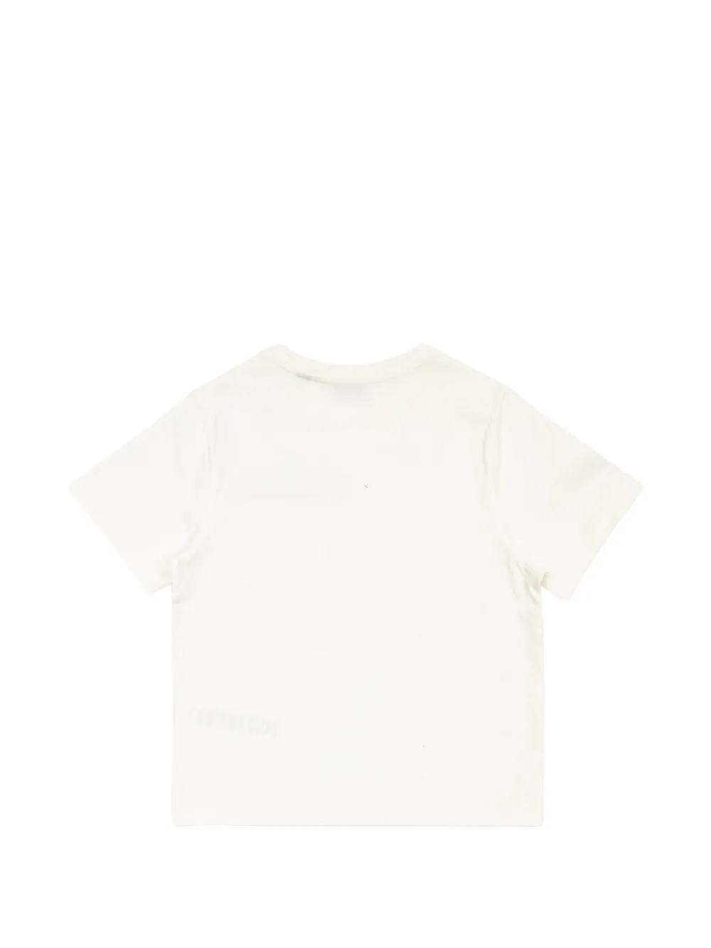 Burberry Kids Check-trim zip-pocket T-shirt Wit