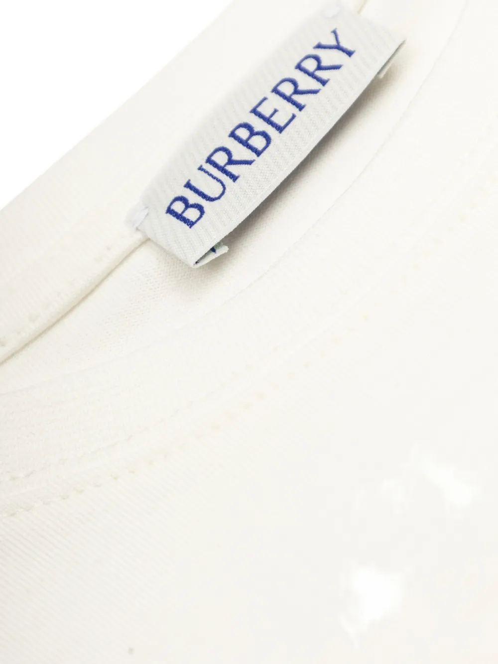 Burberry Kids Check-trim zip-pocket T-shirt Wit