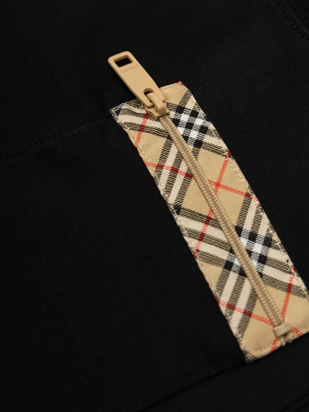 Burberry Kids Check-pocket T-shirt Zwart