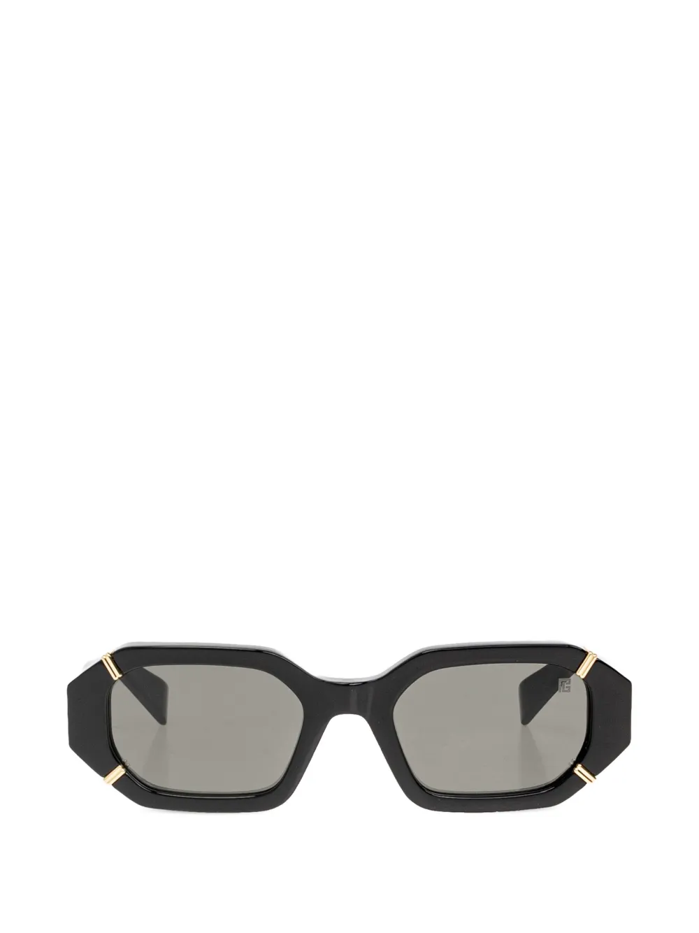 Balmain Eyewear Emblem I geometric-frame sunglasses Zwart