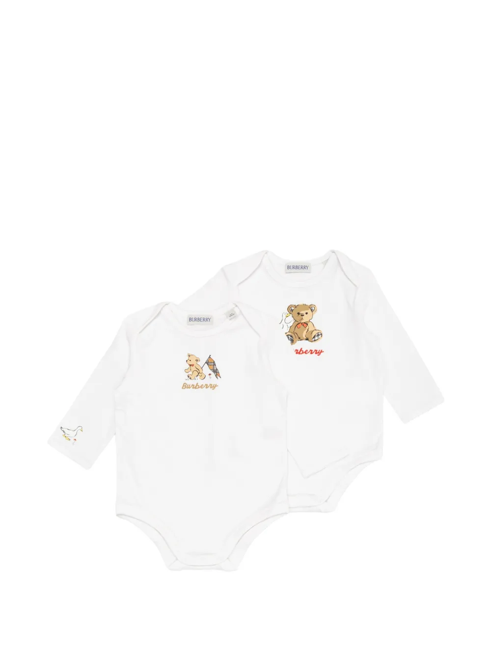 Burberry Kids Thomas Bear graphic-print bodysuits (set of two) Wit