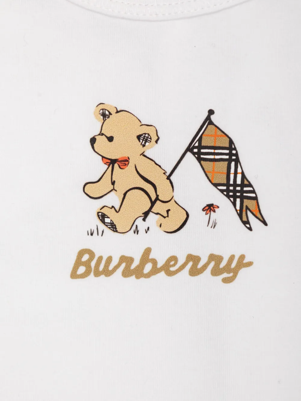 Burberry Kids Thomas Bear graphic-print bodysuits (set of two) Wit