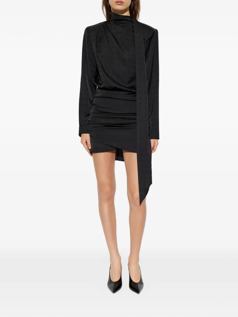 Gestuz Gzestha ruched mini dress Zwart