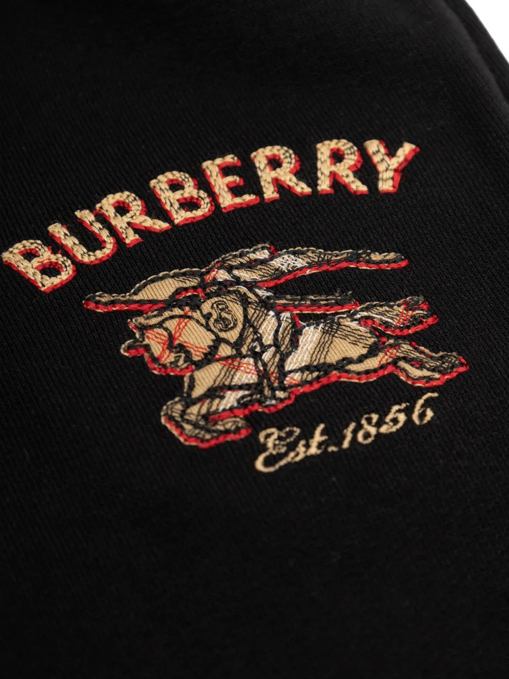 Burberry Kids logo-embroidered track pants Zwart