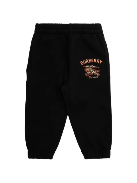 Burberry Kids pants con logo bordado