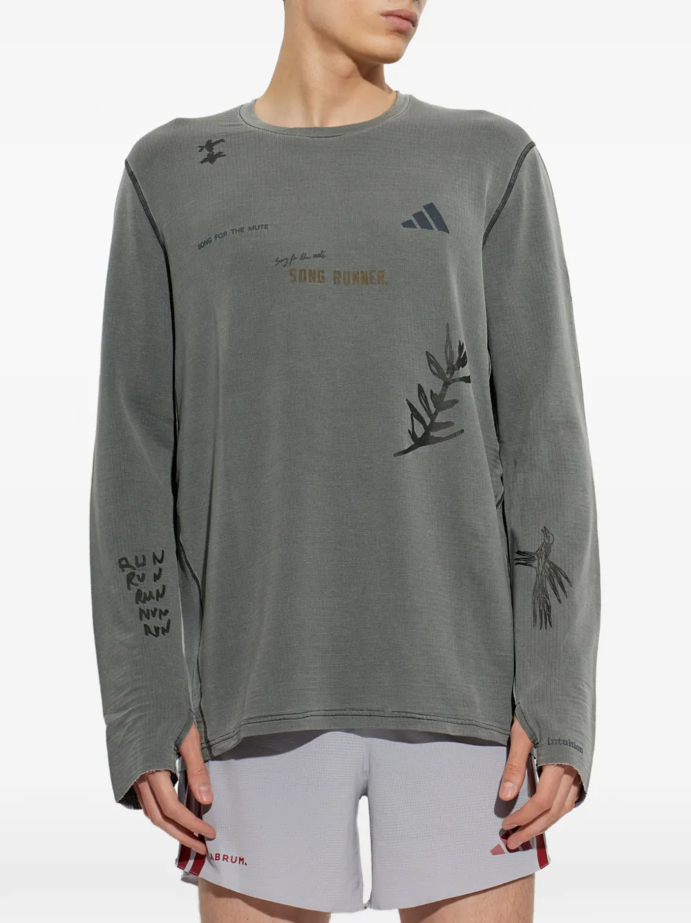 adidas x Song For The Mute long-sleeve T-Shirt Grijs