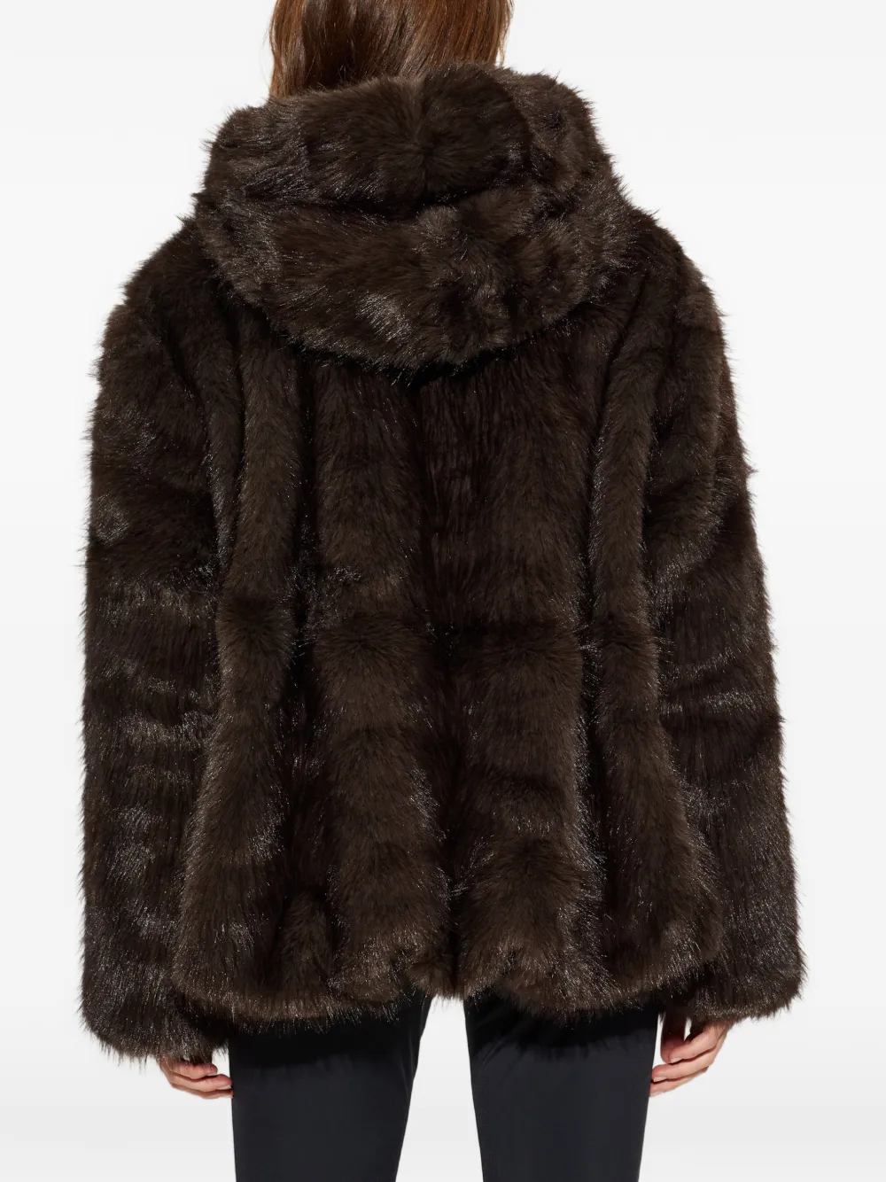 Gestuz GZvenka hooded faux-fur jacket Bruin