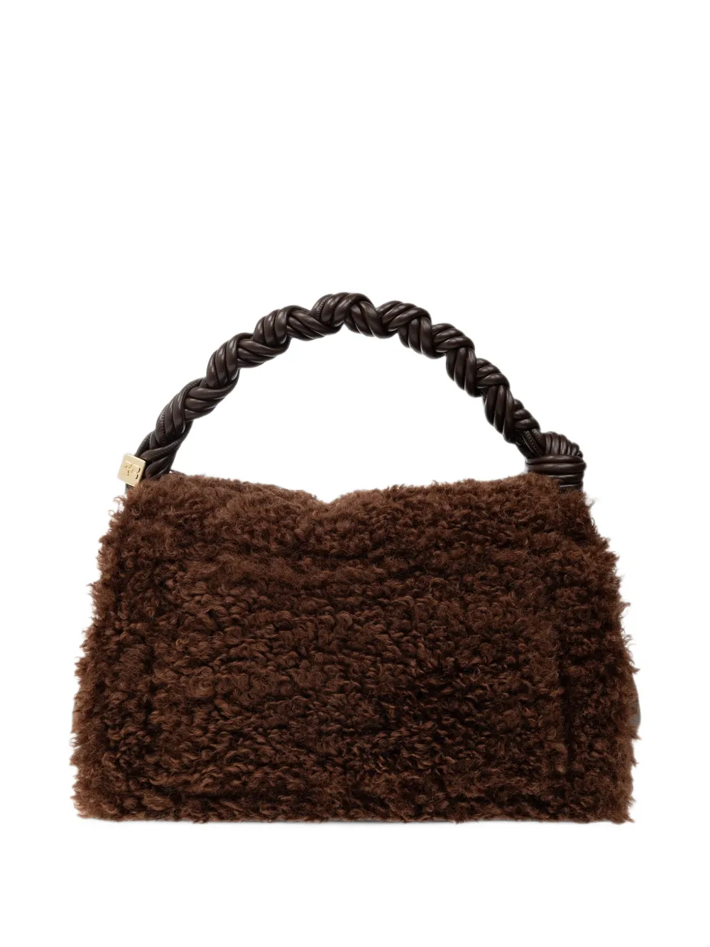 GANNI faux-fur tote bag Bruin