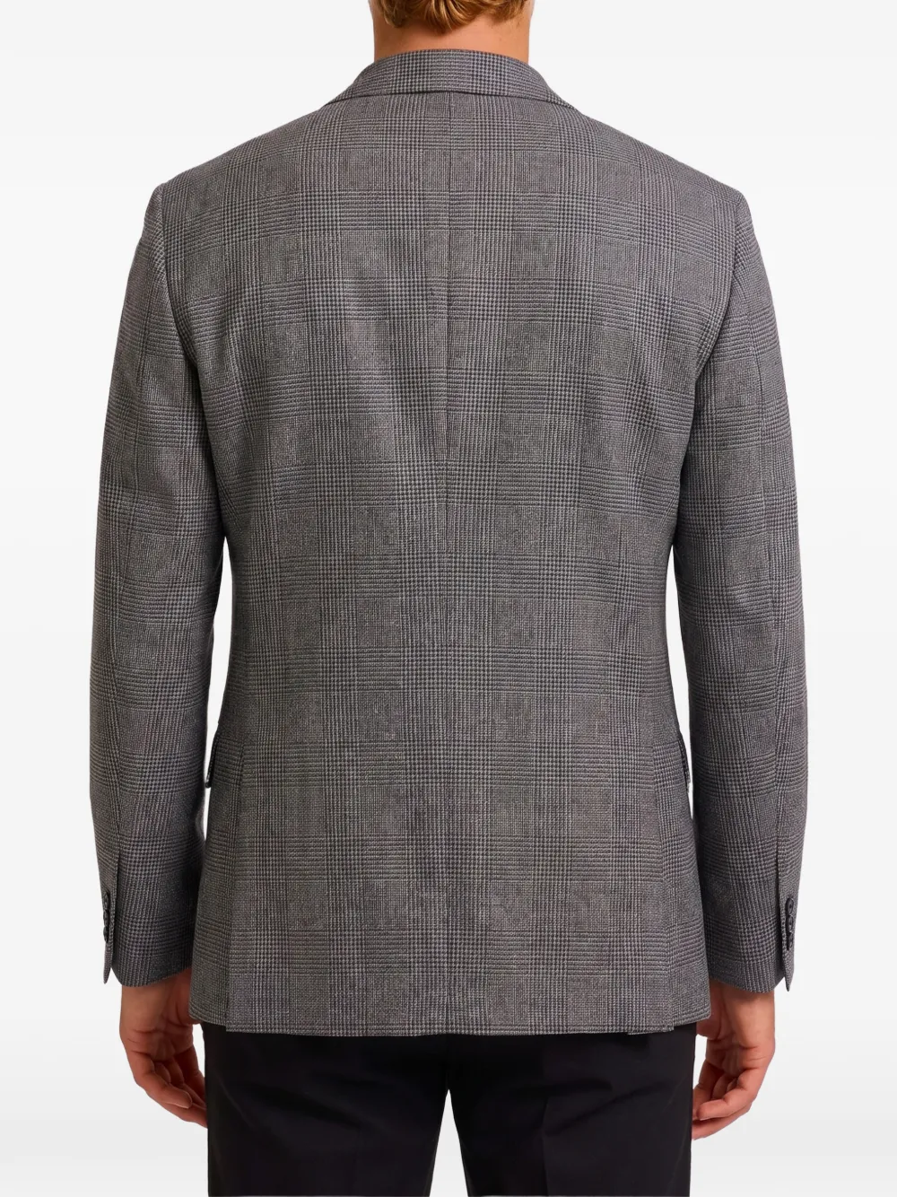 Lardini Prince of Wales check single-breasted jacket Grijs
