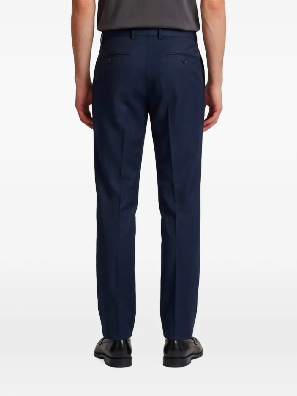 PT Torino Michael herringbone-pattern trousers Blauw