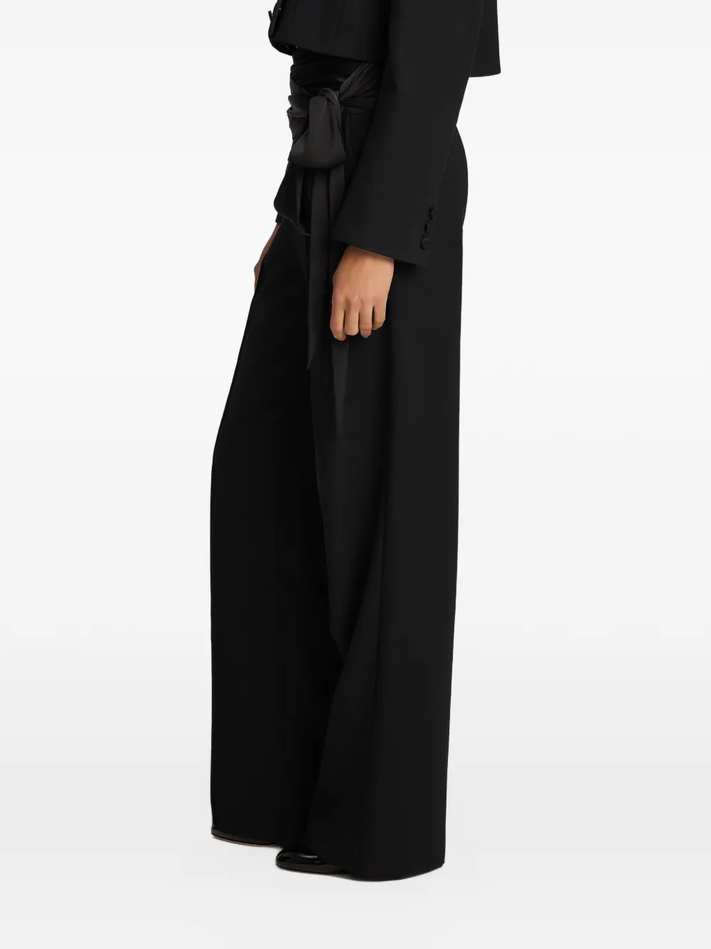 Cinq A Sept Romilly bow-detail trousers Zwart