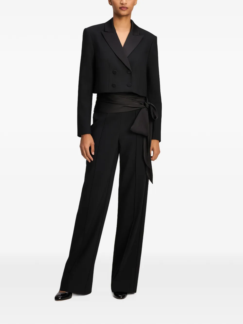 Cinq A Sept Romilly bow-detail trousers Zwart