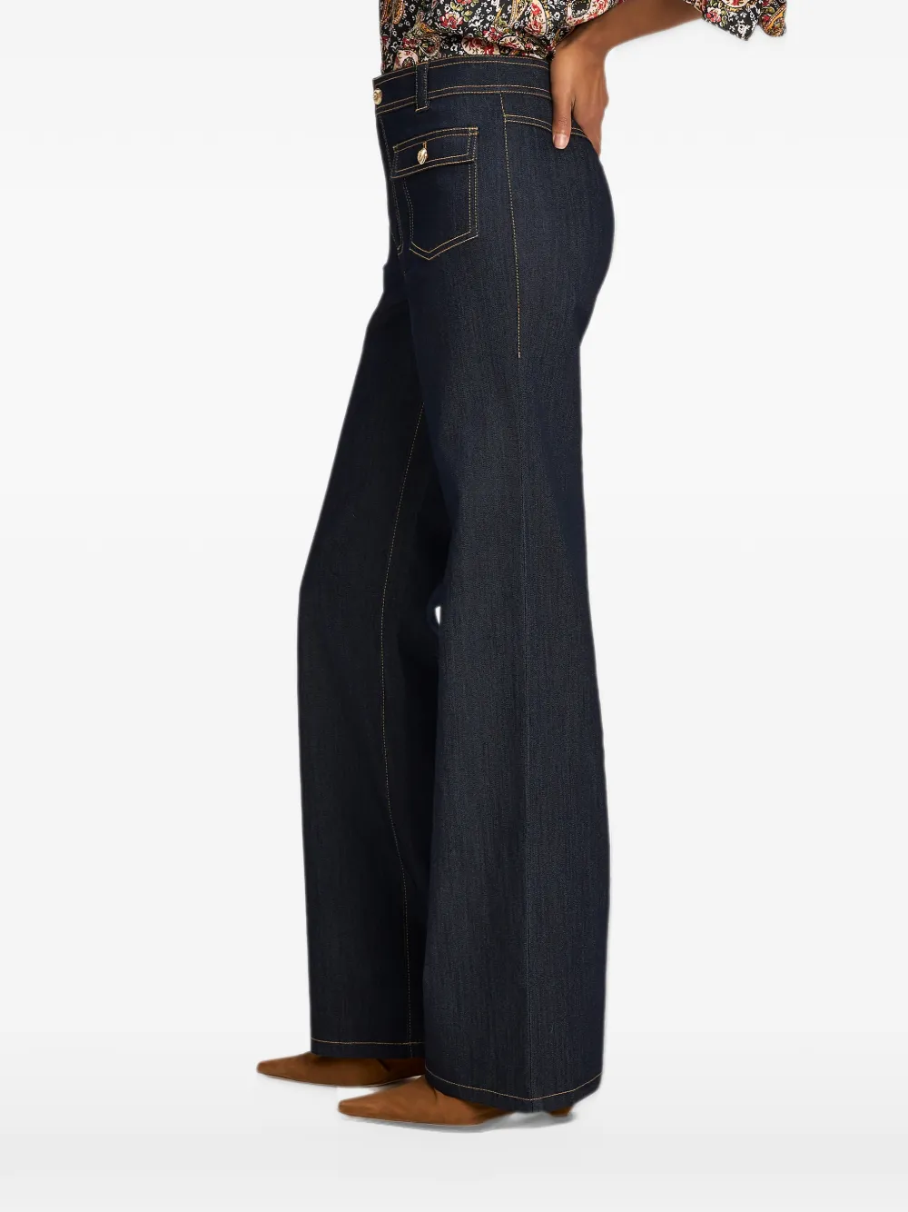 Cinq A Sept Cassie pocket-detail jeans Blauw