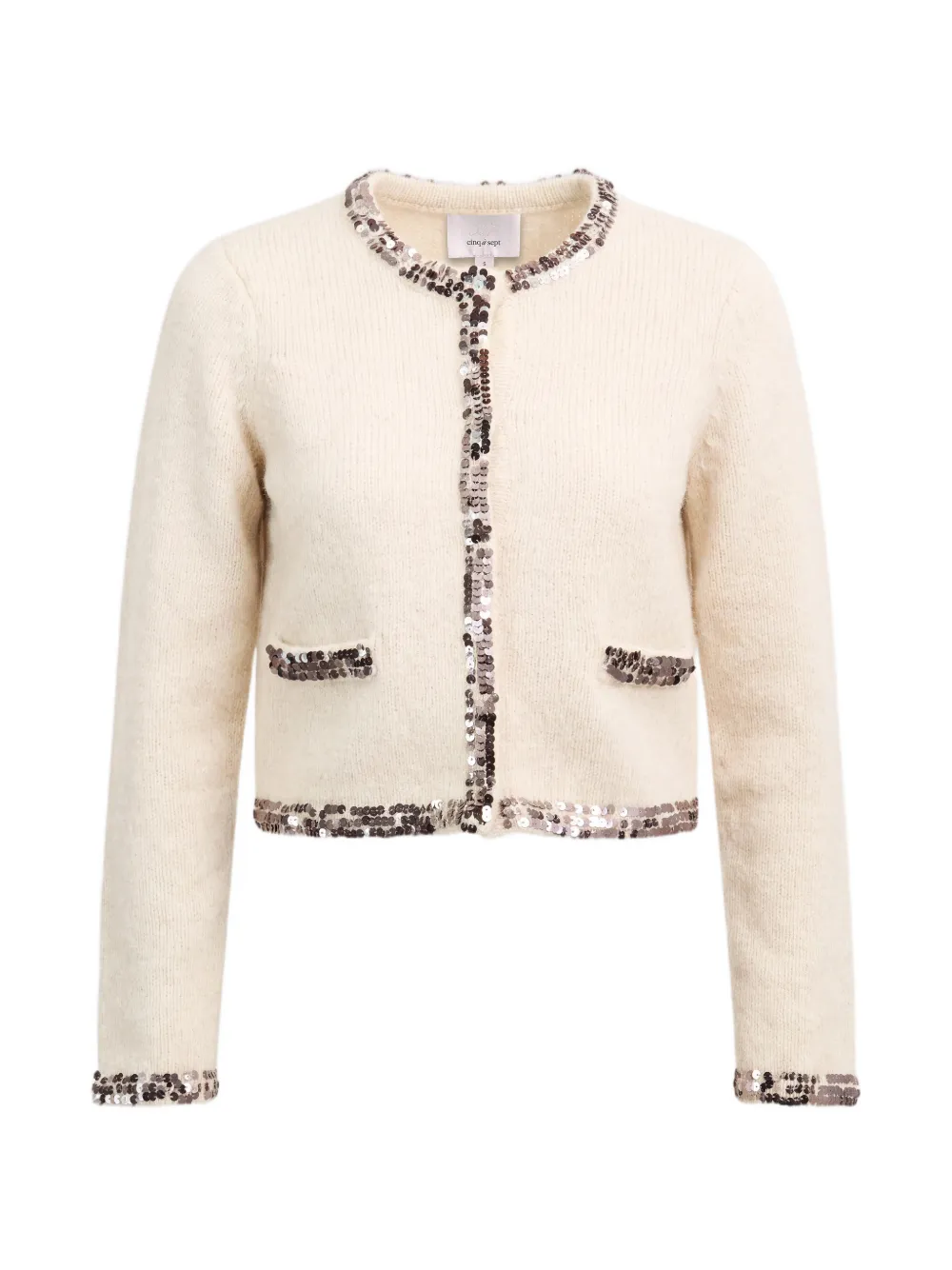 Cinq A Sept Benoite sequin-embellished cardigan - Bianco