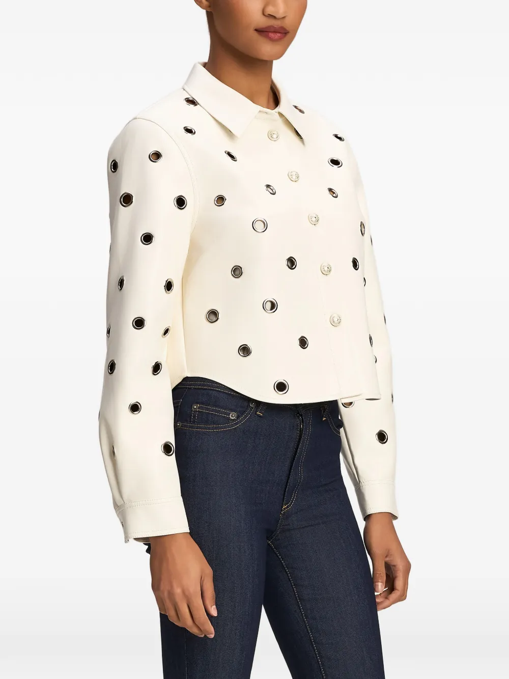 Cinq A Sept Ramone grommet-embellished jacket Wit