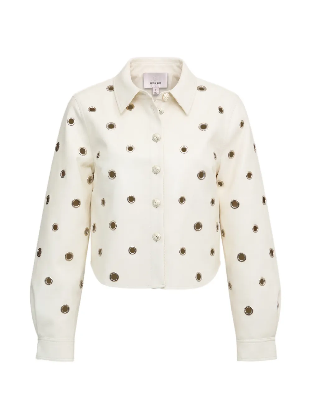 Cinq A Sept Ramone grommet-embellished jacket Wit