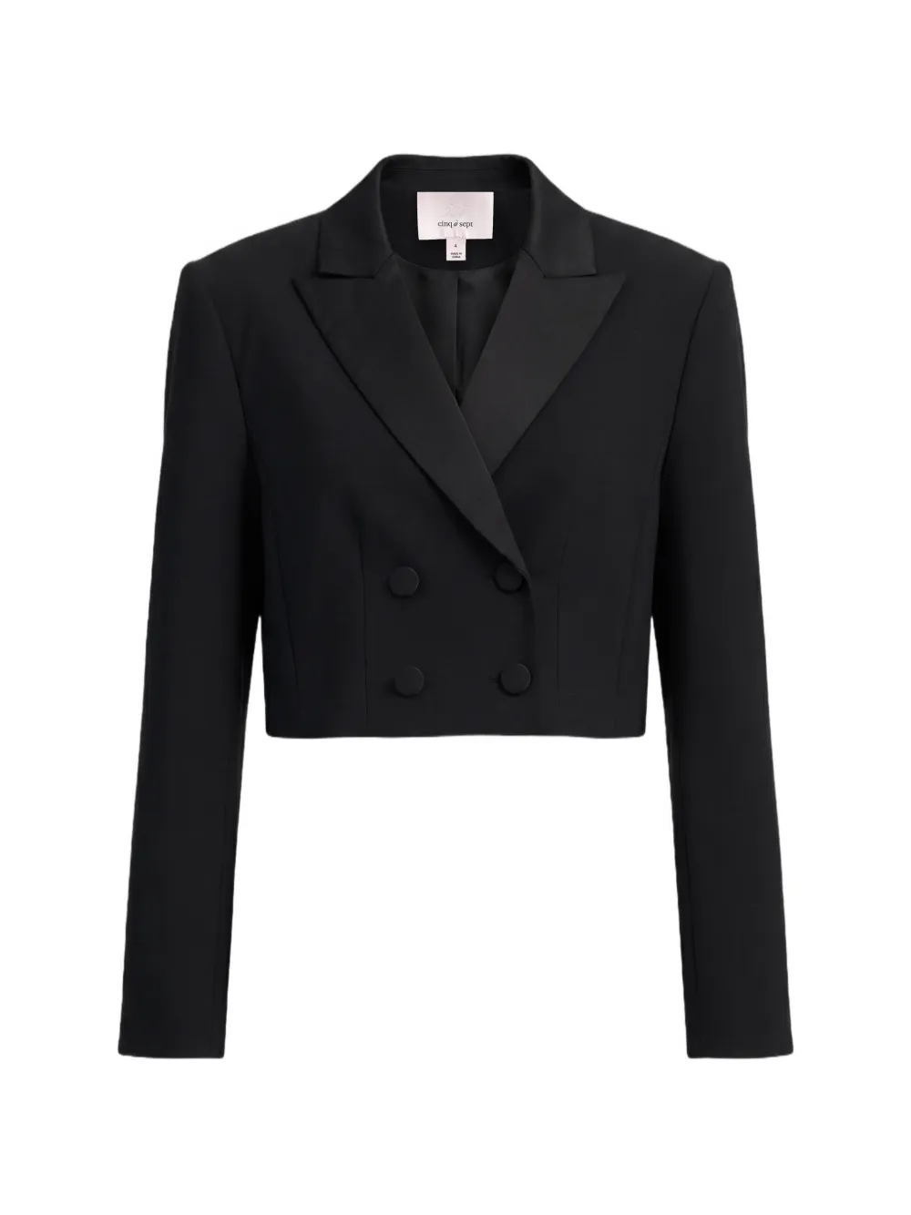 Cinq A Sept Romilly double-breasted cropped blazer Zwart