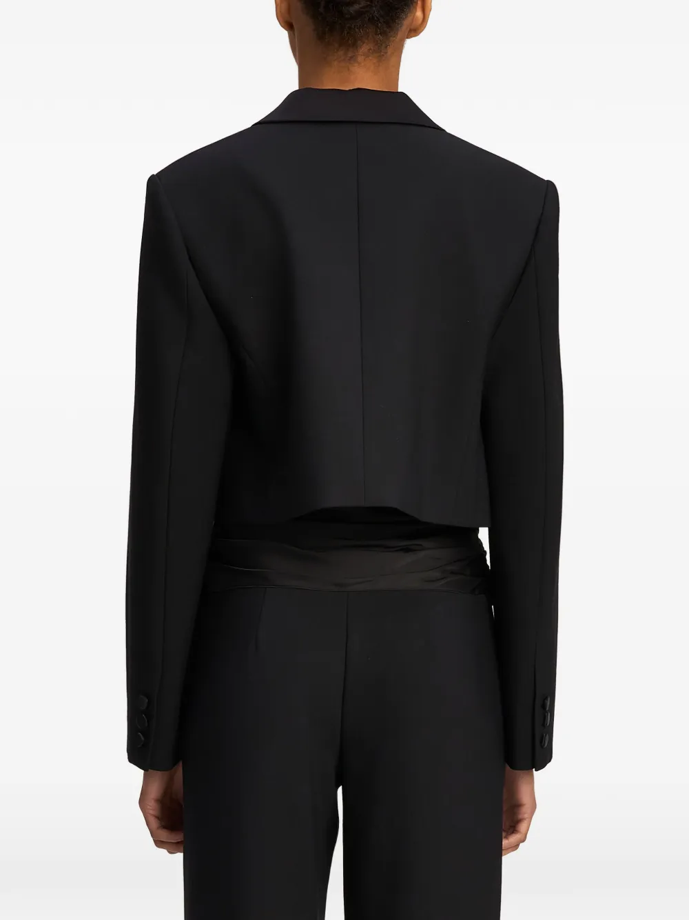 Cinq A Sept Romilly double-breasted cropped blazer Zwart