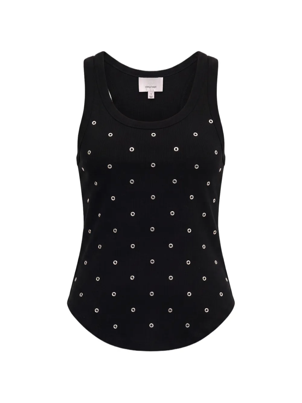Cinq A Sept Quenta grommet-embellished tank top - Nero