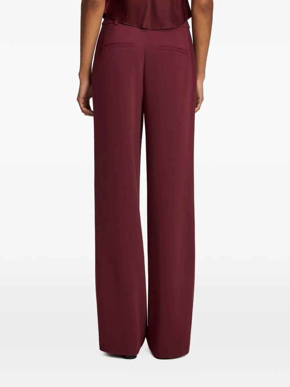 Cinq A Sept Calla pintuck-detail trousers Rood