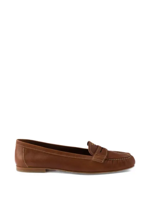 Prada leather loafers