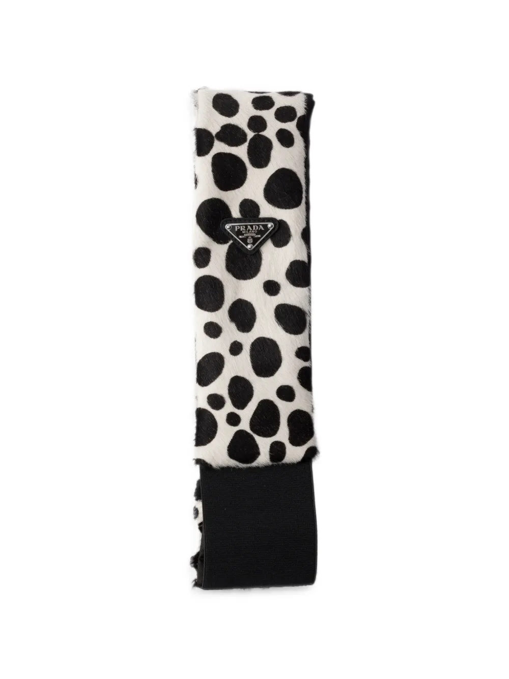 Prada printed calf hair headband - Bianco