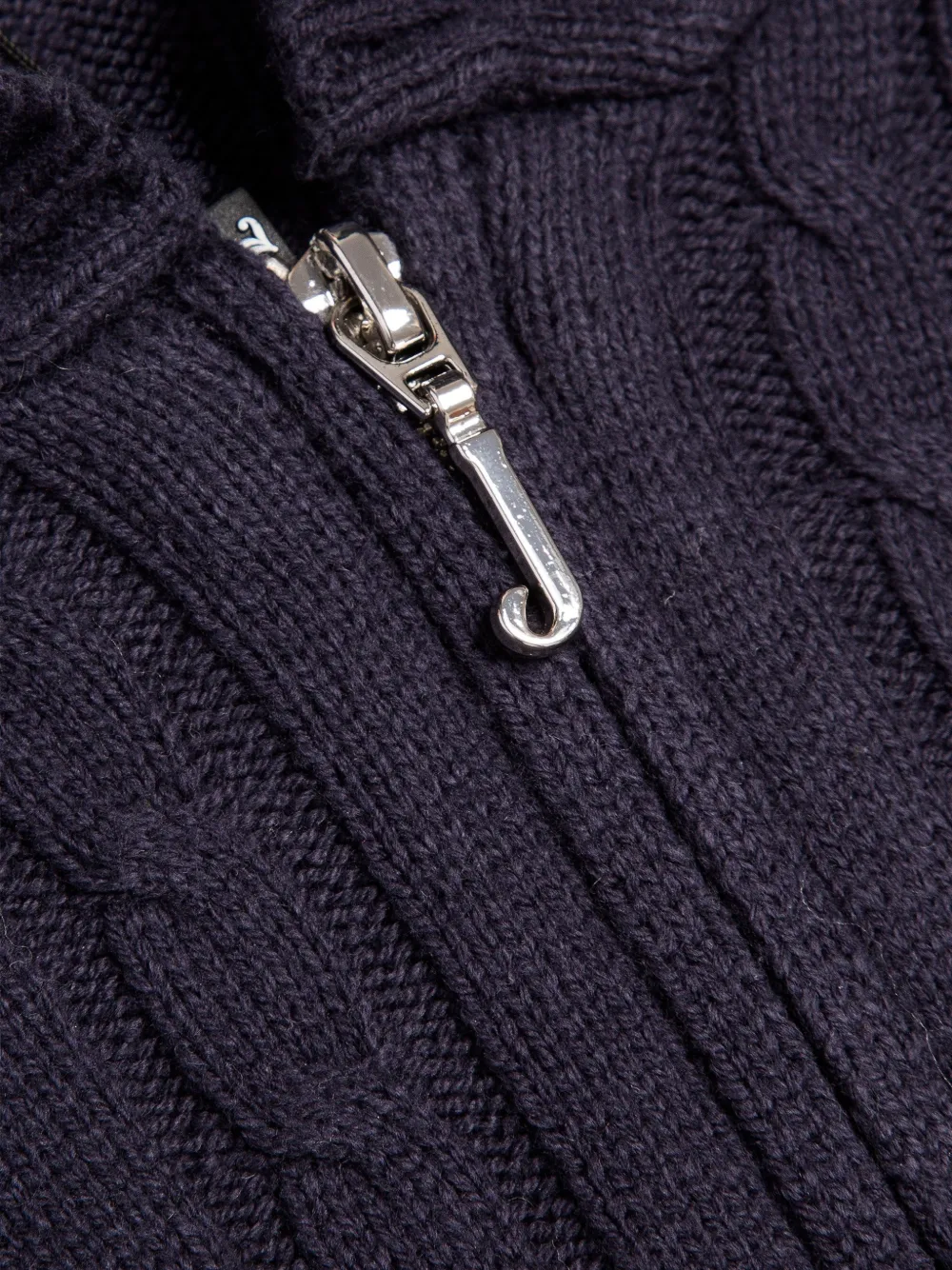 Juicy Couture cable-knit zip-up hoodie Blauw