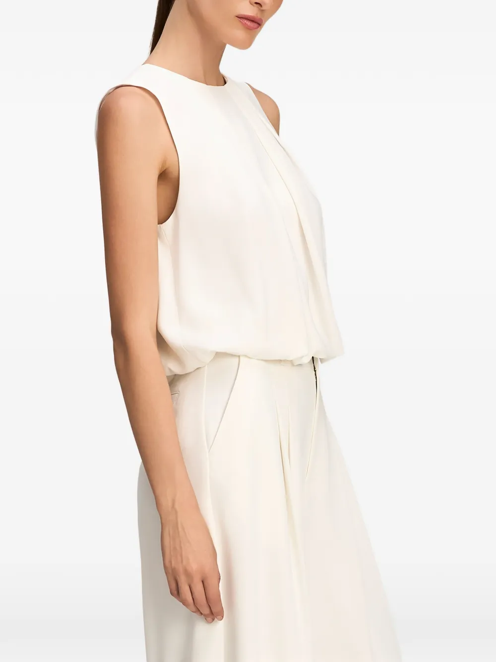 Cinq A Sept Avira pleated blouse Wit