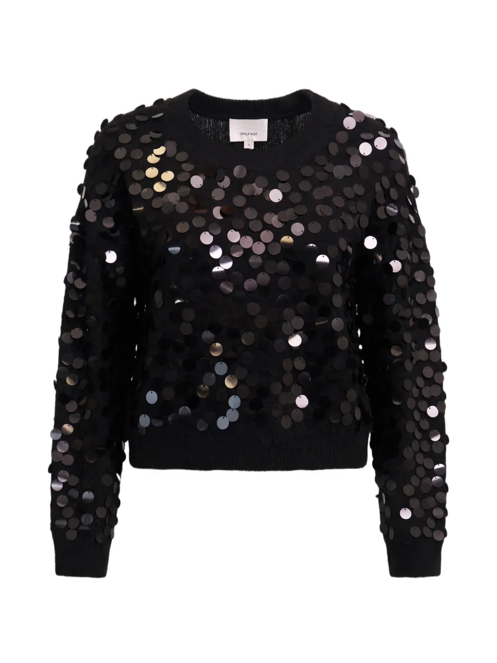 Cinq A Sept Briana paillette-embellished sweater Zwart