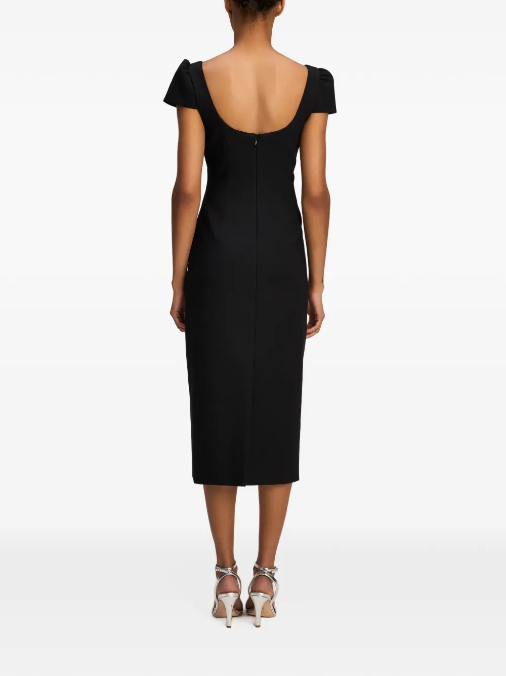 Cinq A Sept Midnight Dandelion Iliana midi dress Zwart