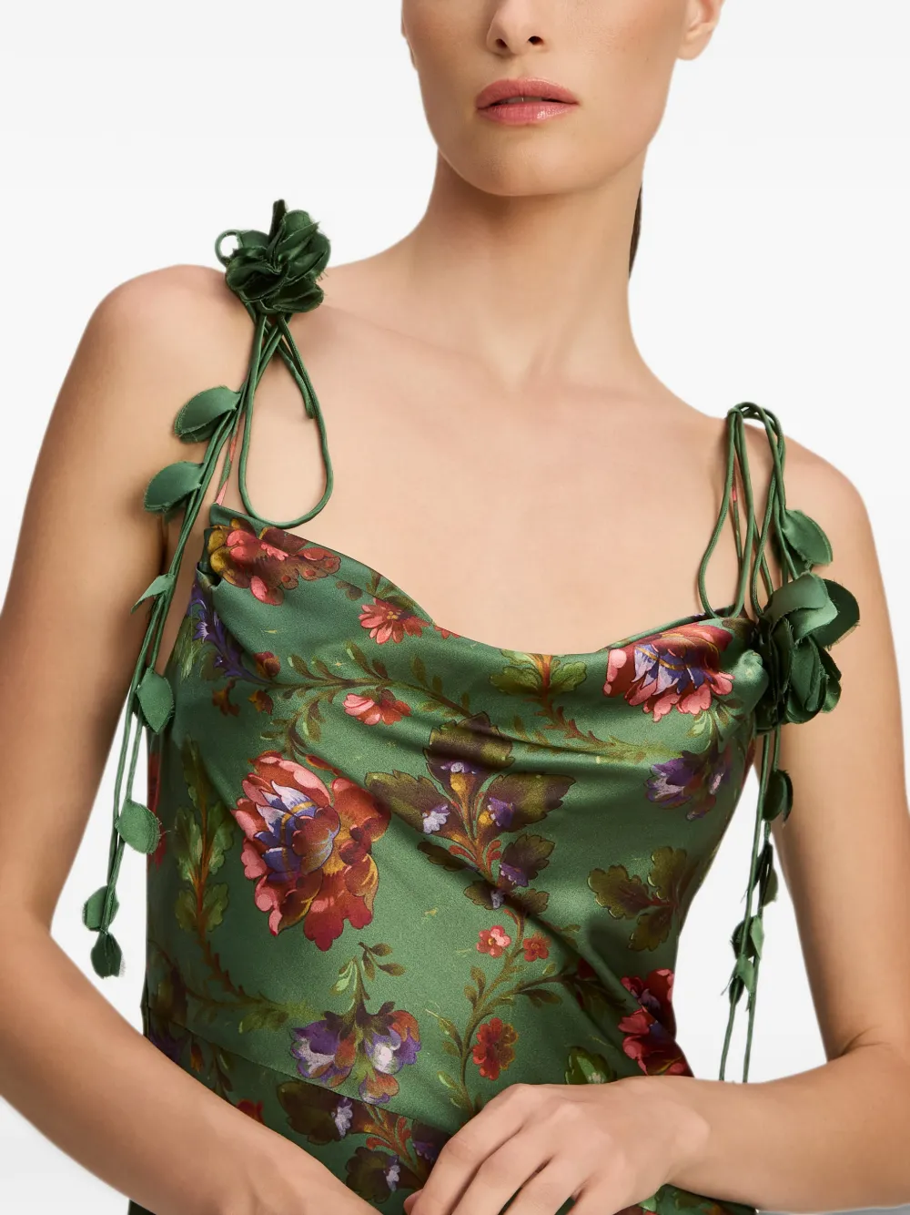 Cinq A Sept Fresco Floral Vionette long dress Groen