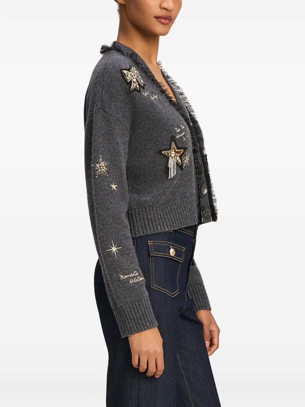Cinq A Sept Holiday Doodles cardigan Grijs